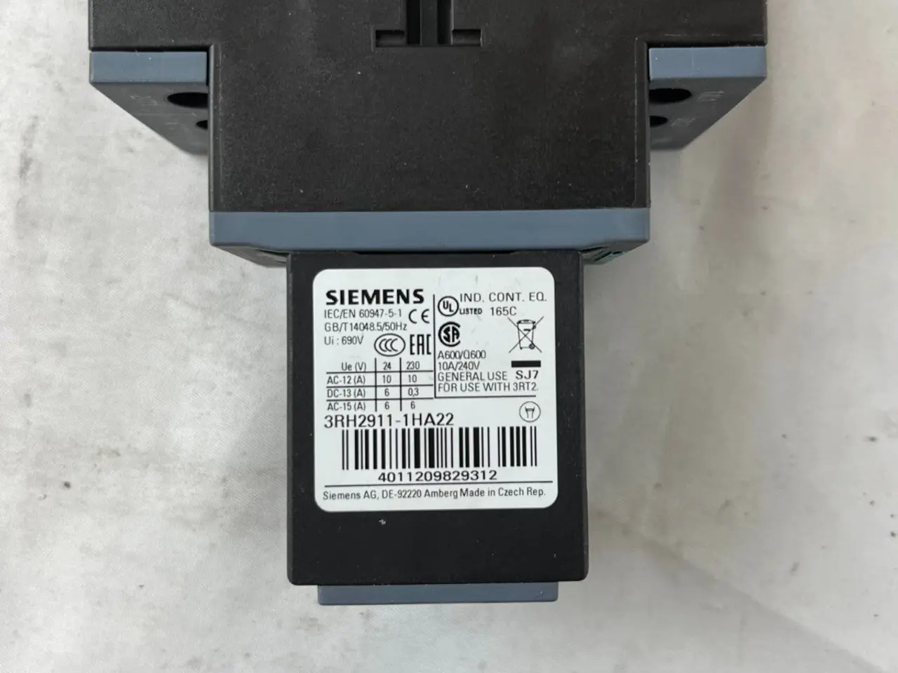 Billede 11 - Siemens 3RT2026 kontaktor 3P 25A 24V DC w/ 3RH2911