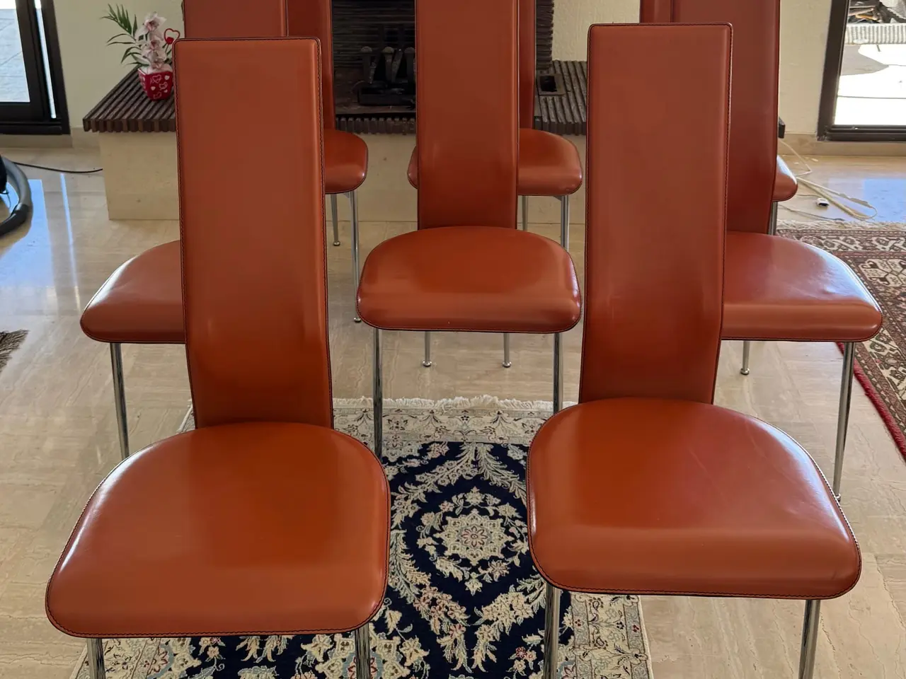 Billede 1 - 8 stk. Fasem S44 Italienske Designstole i Kernelæd