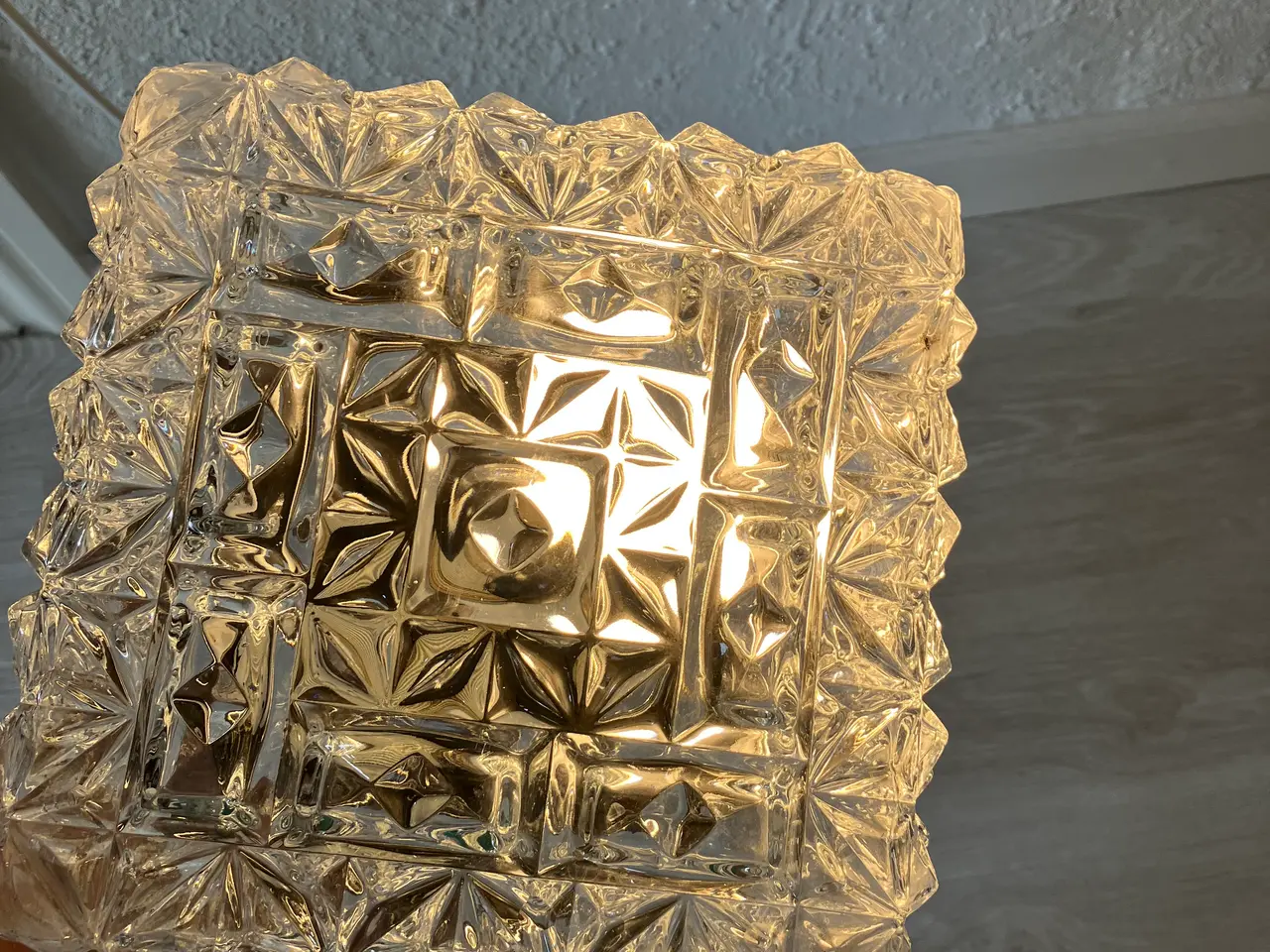 Billede 1 - Vintage plafon i klart glas