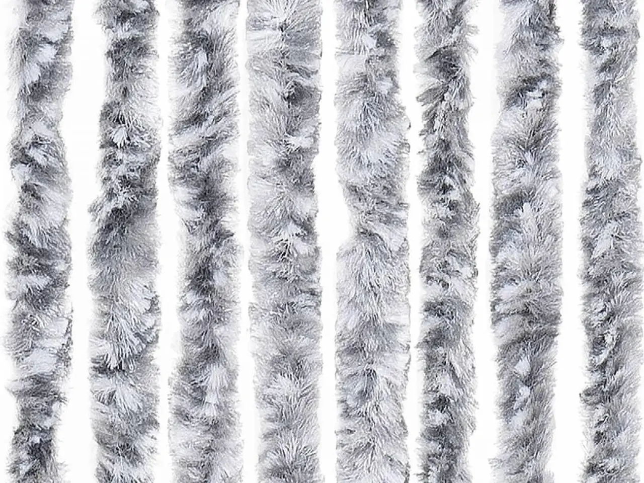Billede 6 - Insektgardin 90 × 220 cm - hvid/grå chenille