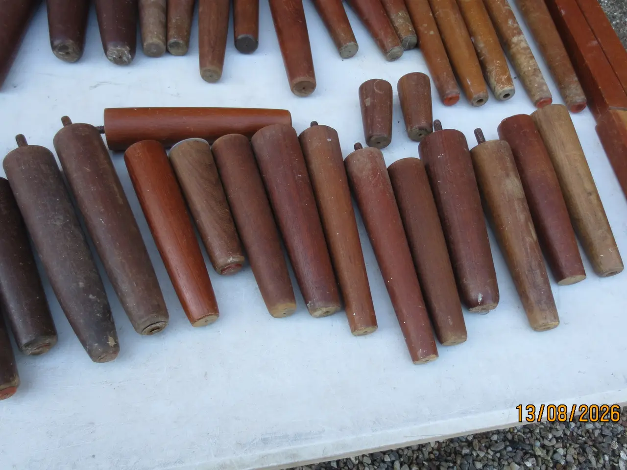 Billede 8 - 73 stk Teakben i forskellige mål