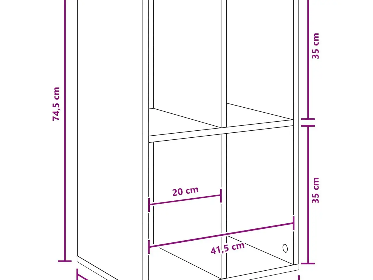 Billede 10 - Pladeskab i sort eg 44,5 x 36,5 x 74,5 cm
