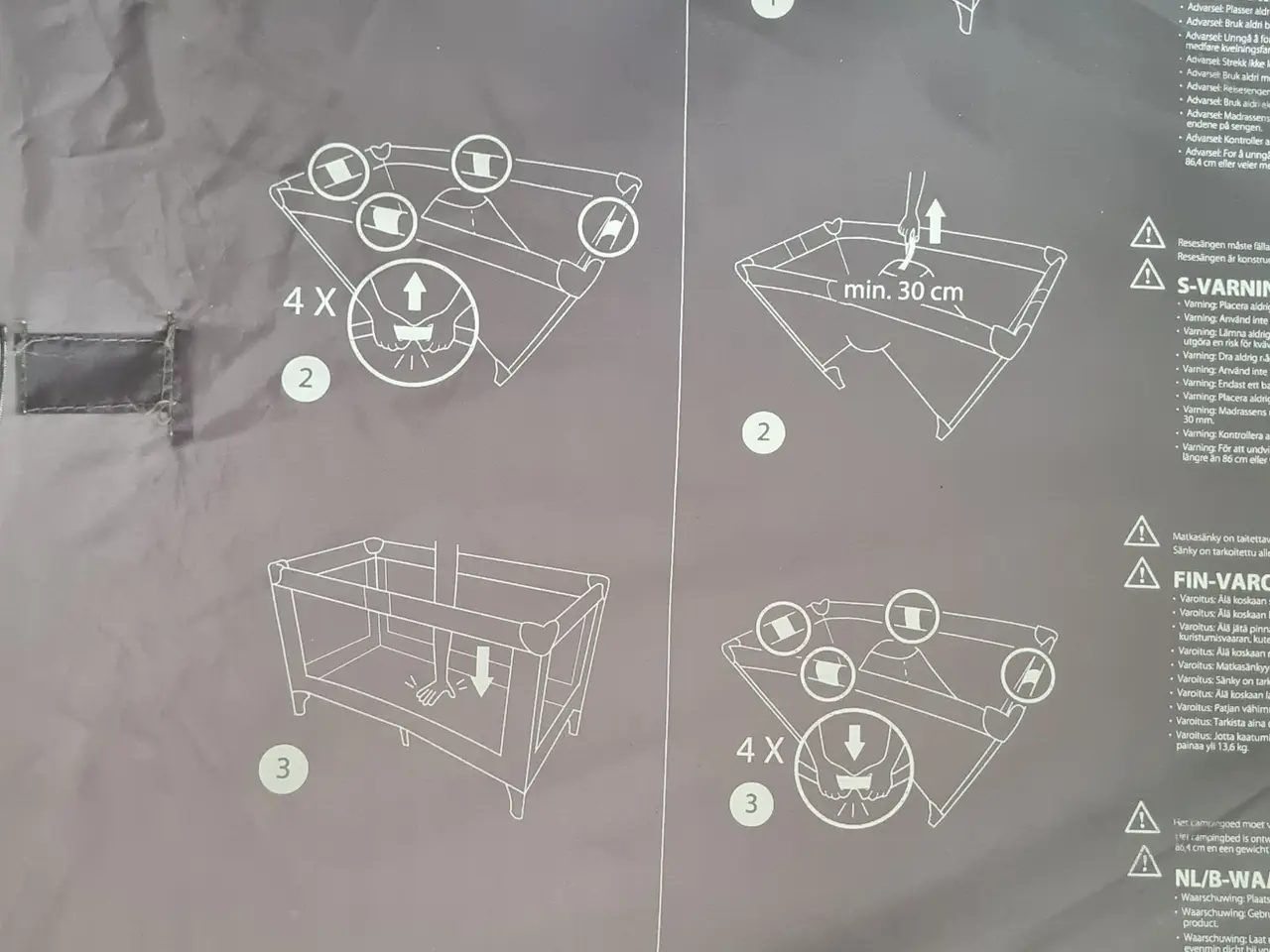 Billede 3 - Rejseseng m. foldbar madras
