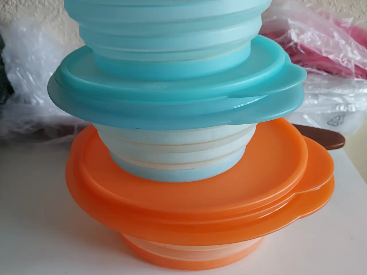 Billede 1 - Tupperware folde ud skåle 3 stk
