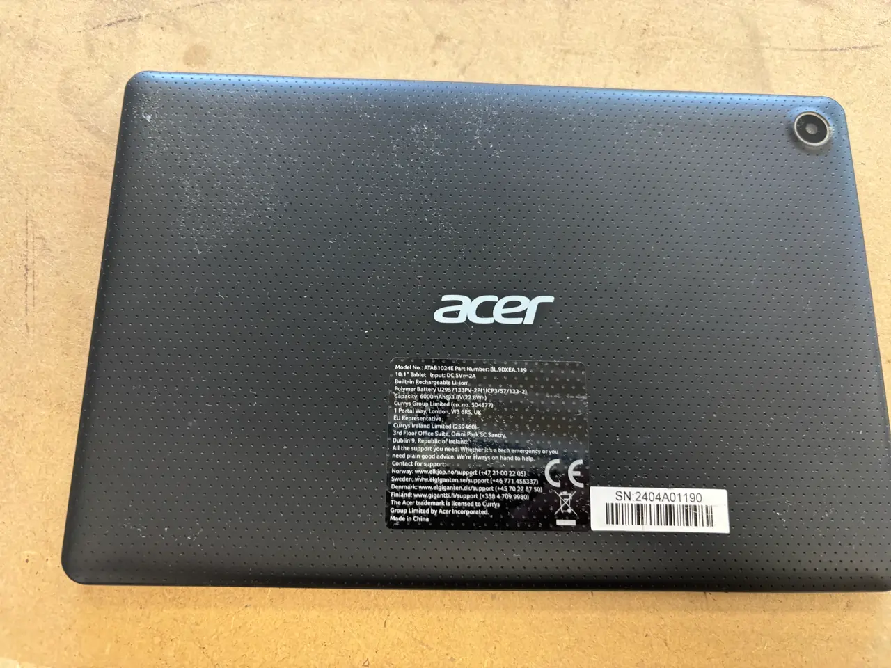 Billede 2 - Tablet 10.1 " ACER ATAB1024E