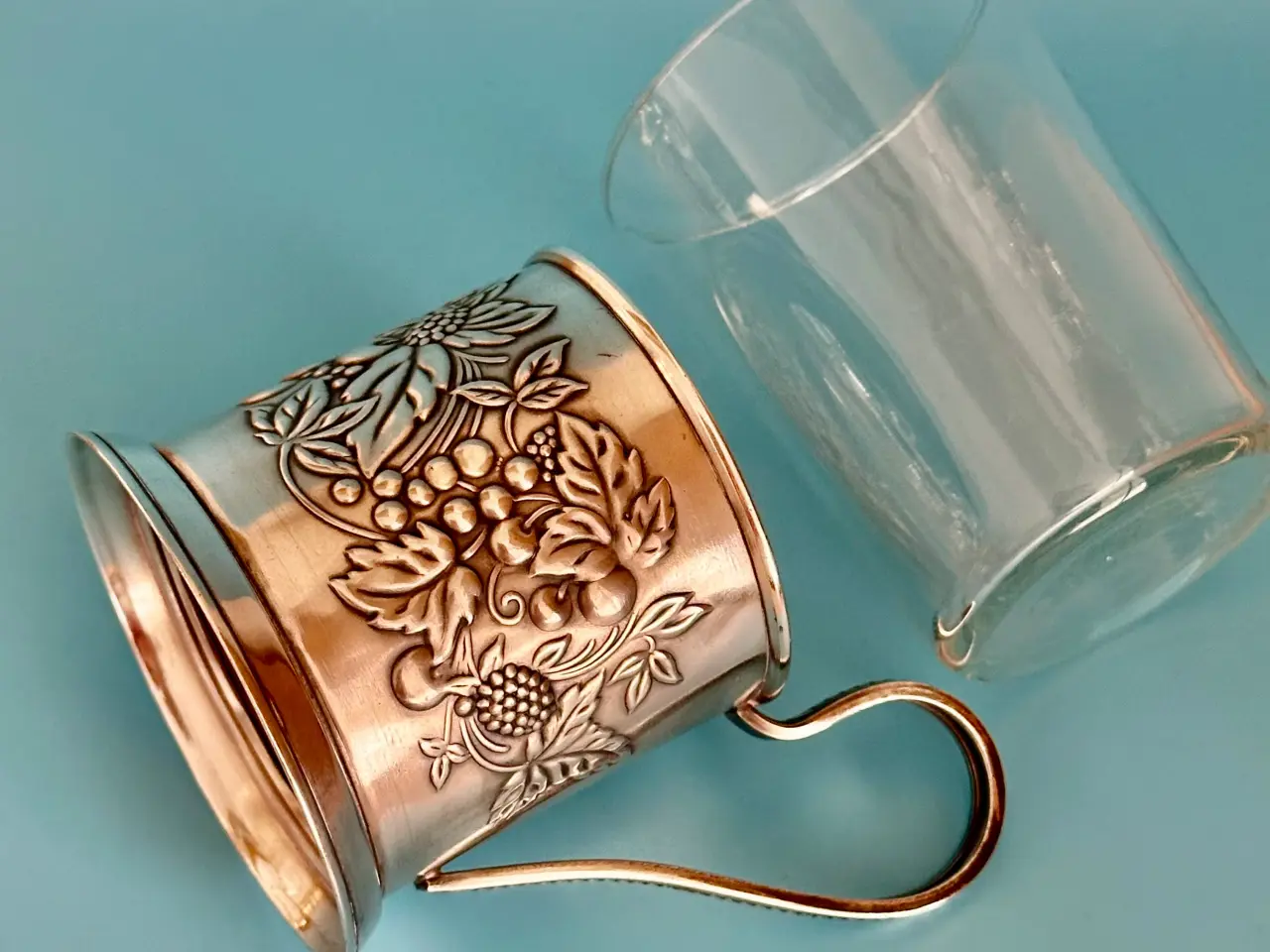 Billede 9 - Tre vintage te glas med glasholdere fra USSR