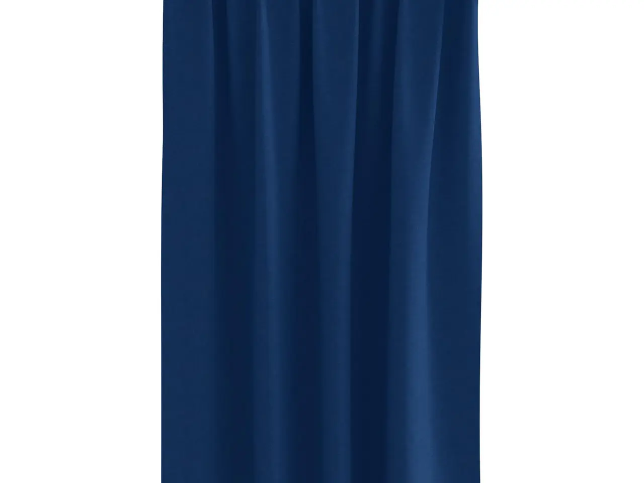 Billede 2 - Mørklægningsgardiner med ringe - 2 stk, mørk blå 140 × 140 cm