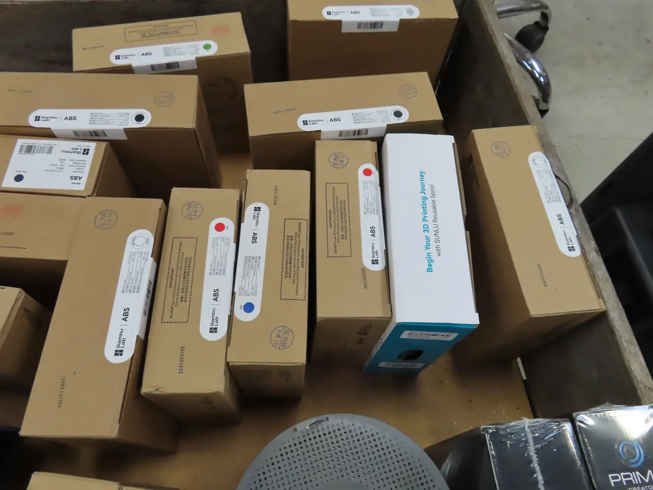 Billede 11 - Palle med div. varelager til 3D Printer BAMBU LAB ABS, SUNLU
