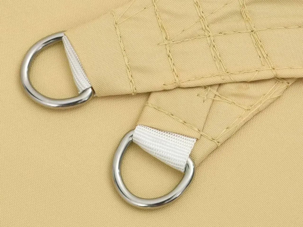Billede 5 - Solsejl 3,5 × 2,5 m - sandfarvet, vandafvisende polyester