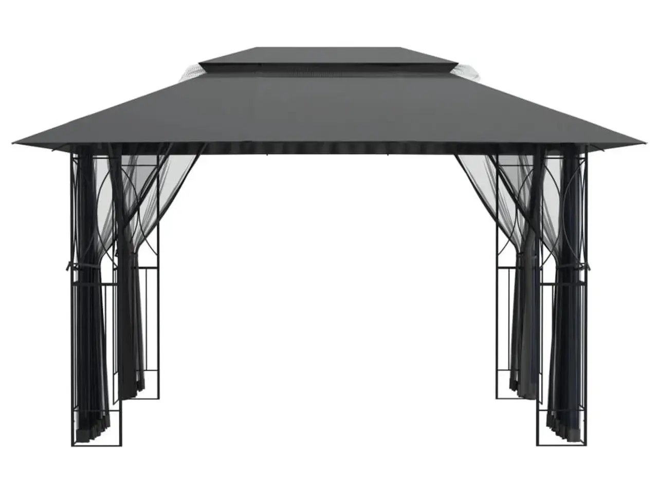 Billede 4 - Pavillon med sidevægge 400x300x270 cm stål antracitgrå