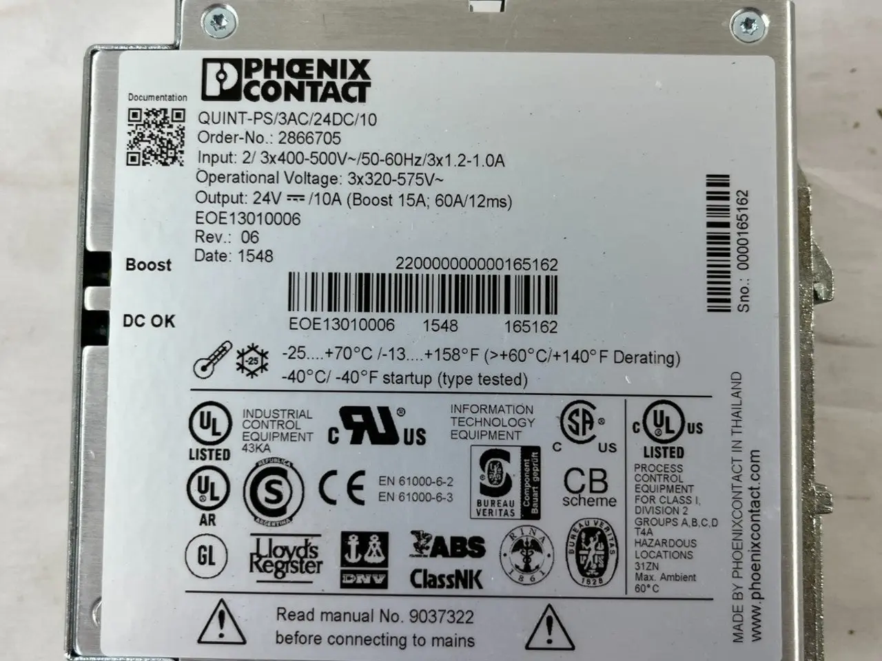 Billede 4 - Phoenix Contact QUINT-PS/3AC/24DC/10 2866705 24VDC