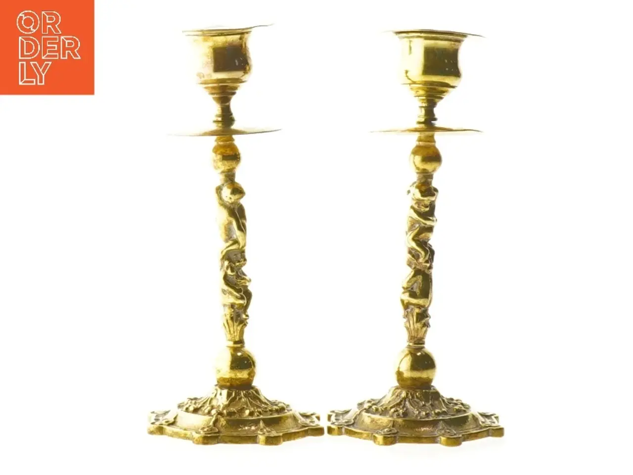 Billede 1 - Guldlysestager, sæt af 16 cm (str. 16 cm)