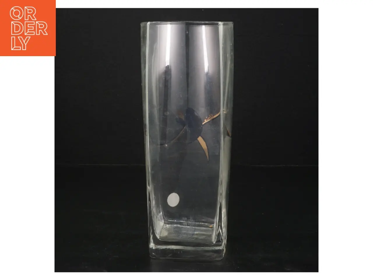 Billede 2 - Glas vase med håndmalet design fra Luminarc (str. H. 21 cm)