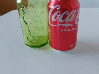 Coca cola glas(dåsefacon) - 14 stk. lime farvet