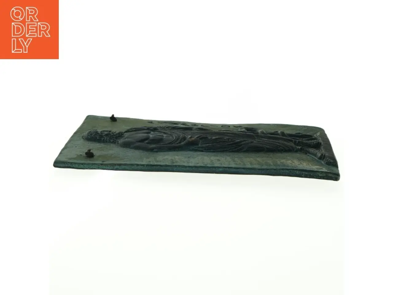 Billede 4 - Antik Bronze flise med relief (str. 24 x. 15 cm)