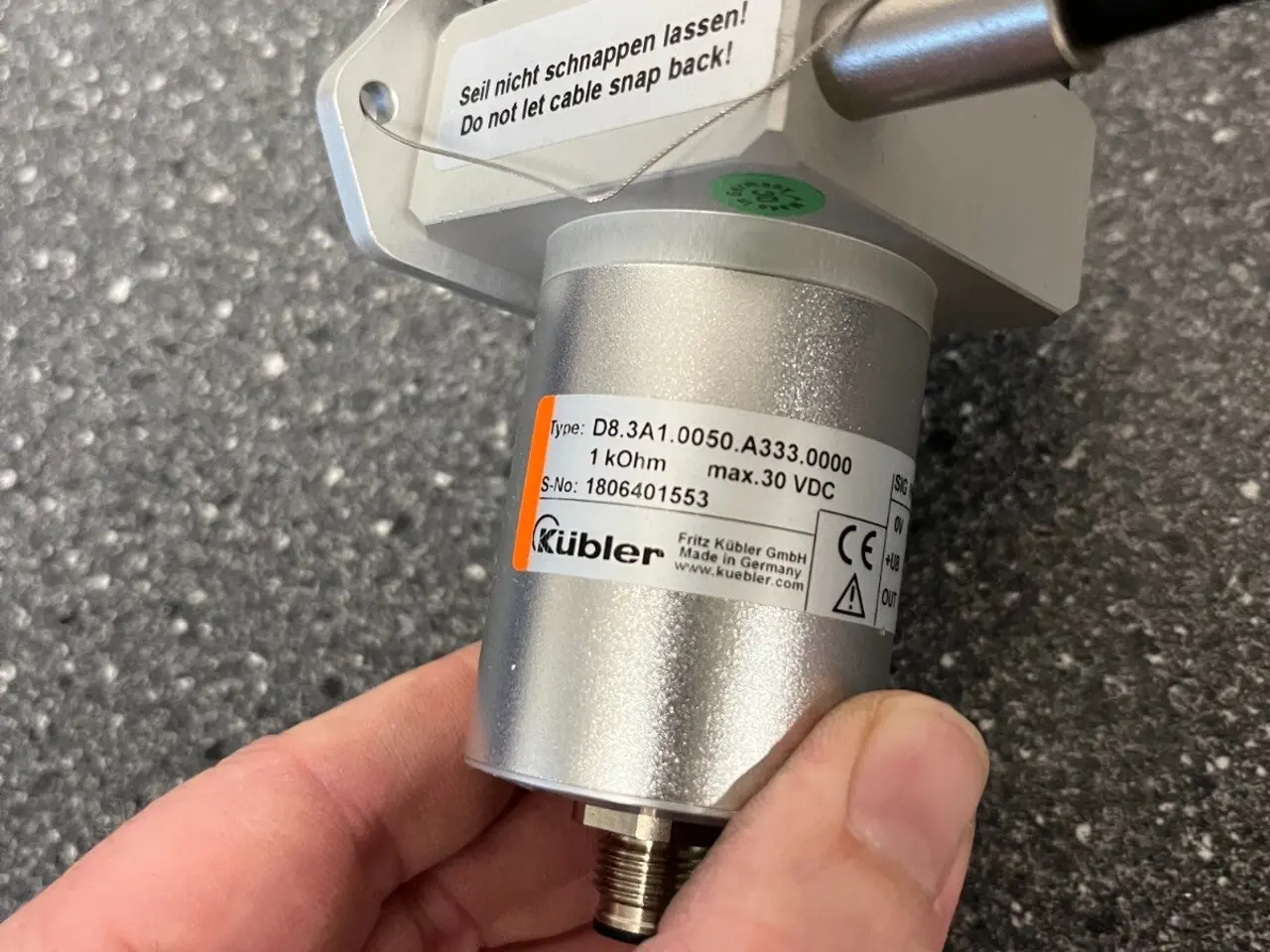 Billede 2 - Kübler D8.3A1.0050.A333.0000 Draw Wire Encoder -