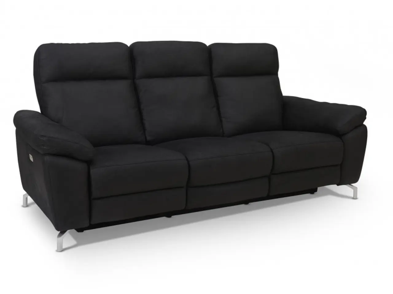 Billede 5 - Selesta Recliner 3 pers. lædersofa sort