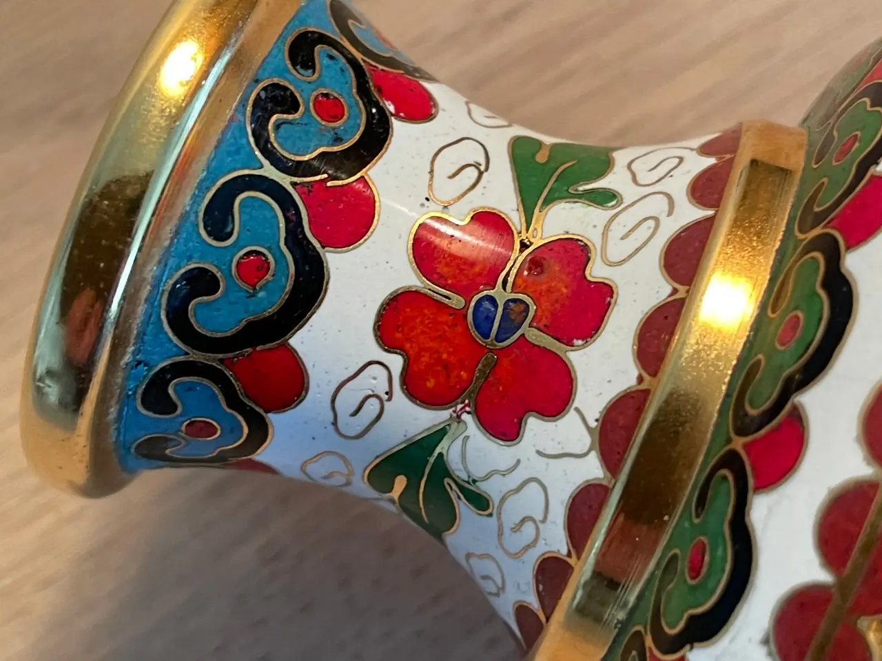 Billede 5 - CLOISONNE vase 12,5 cm i perfekt stand