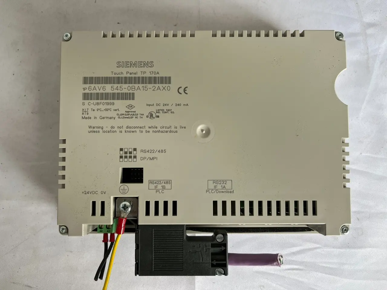 Billede 10 - Siemens Tp170A 6Av6545‑0Ba15‑2Ax0 Hmi 5.7In 24V