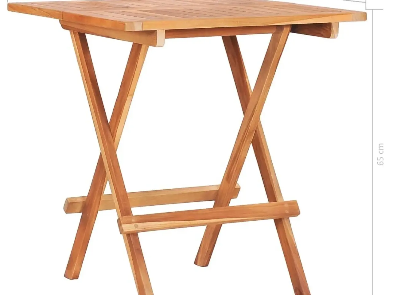 Billede 7 - Foldbart bistrobord 60 × 60 × 65 cm i massivt teaktræ
