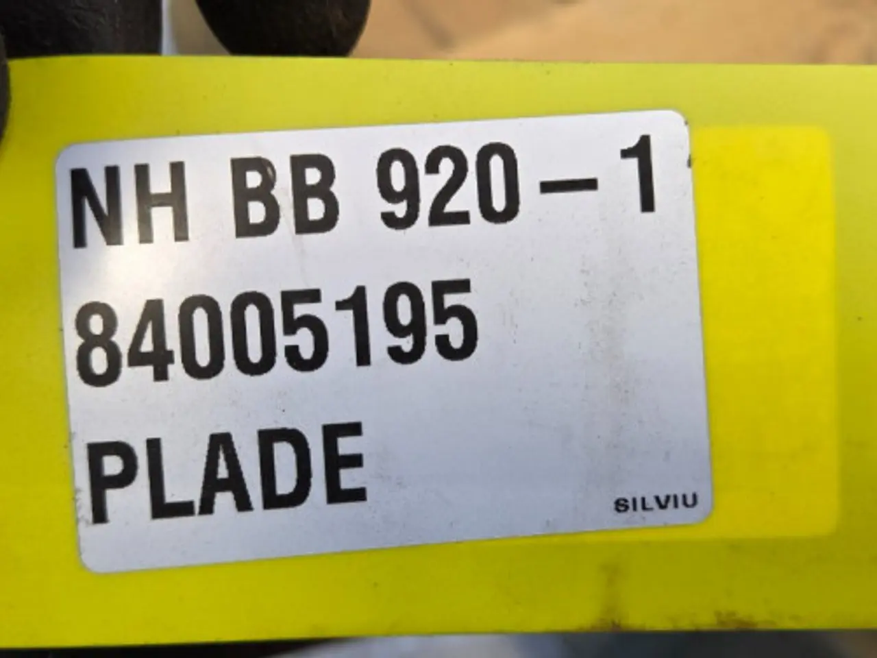 Billede 12 - New Holland BB920 Plade 84005195