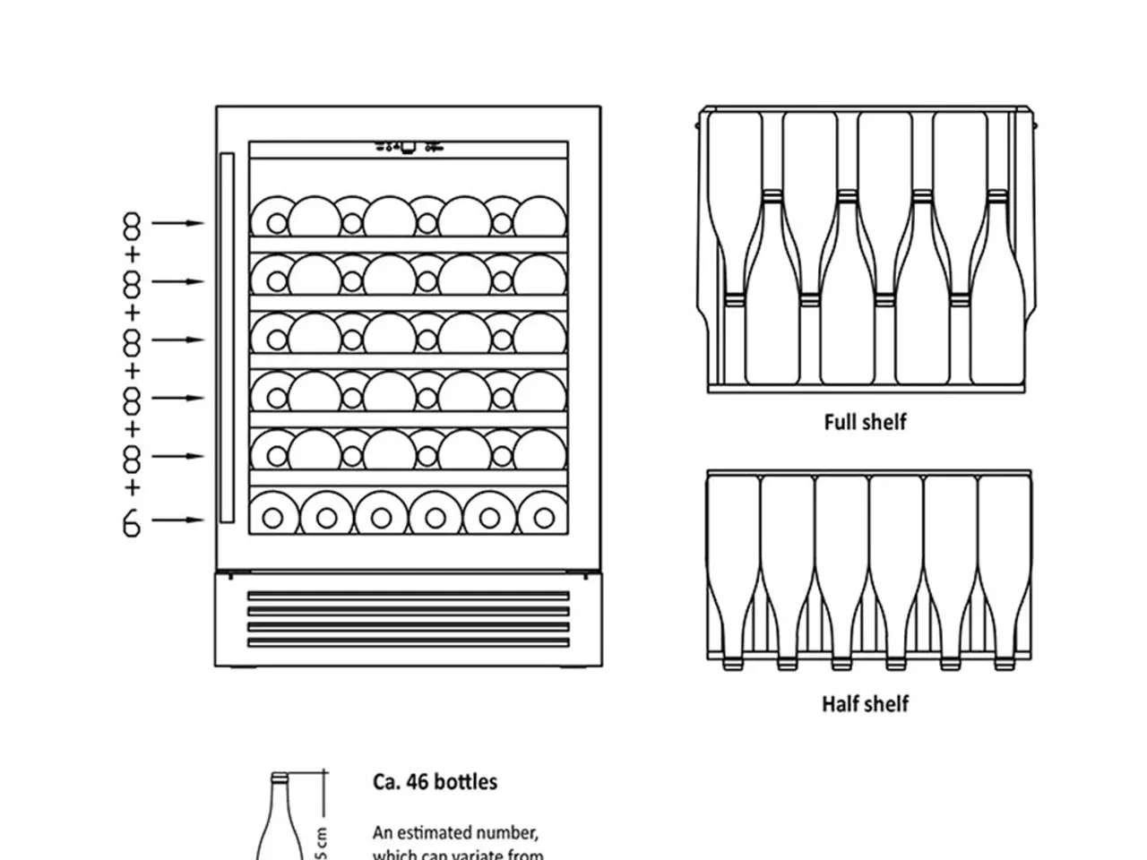 Billede 3 - Vinkøleskab 146 L – SV 81 X – B595 x D570 x H865mm