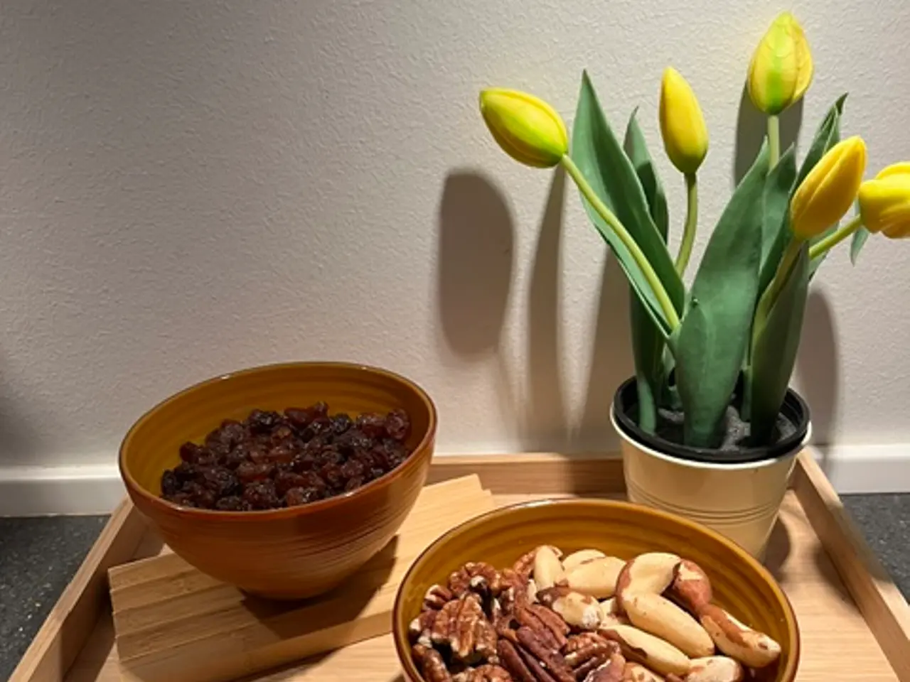 Billede 1 - 2 flotte franske vintage glasskåle–karamel/ravgule