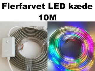 NY! 10m Flerfarvet LED Kæde / Julelys - 8 forskell