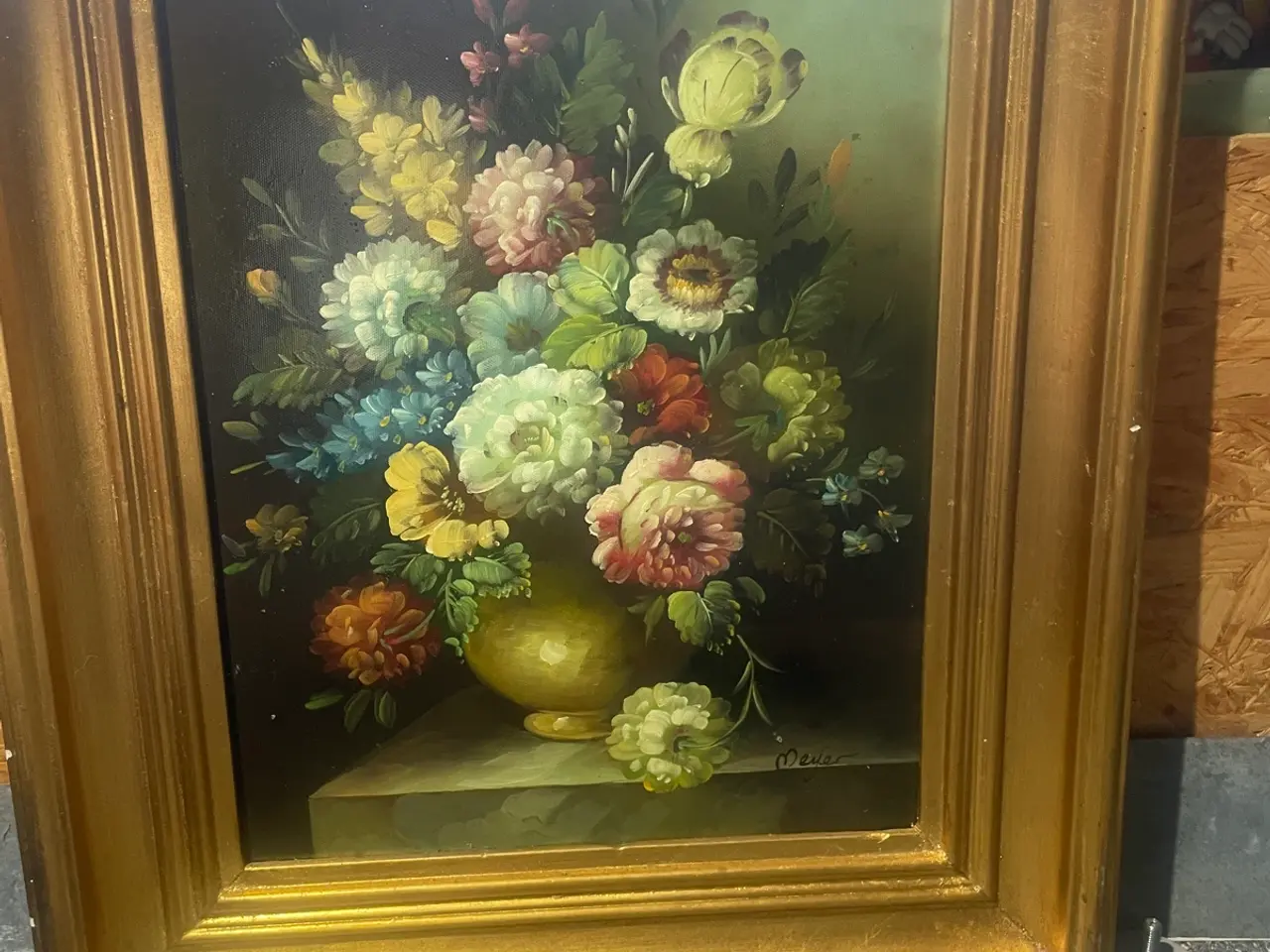 Billede 1 - Blomster i guldramme