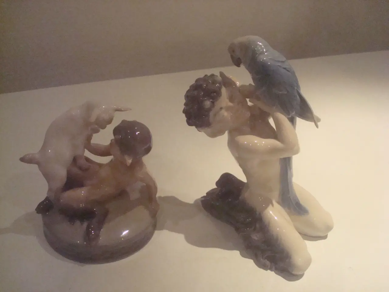 Billede 1 - KGL figurer, Faun m/papegøje, Faun m/kid, perfekte