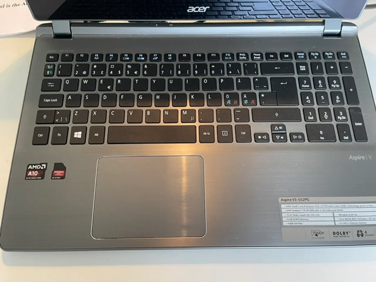 Billede 1 - Acer Aspire V5-552PG