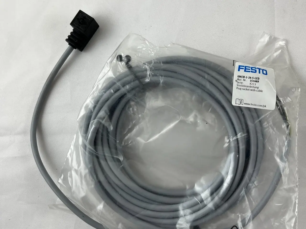 Billede 2 - Festo KMEB-1-24-5-LED magnetventil stik Socket 24V