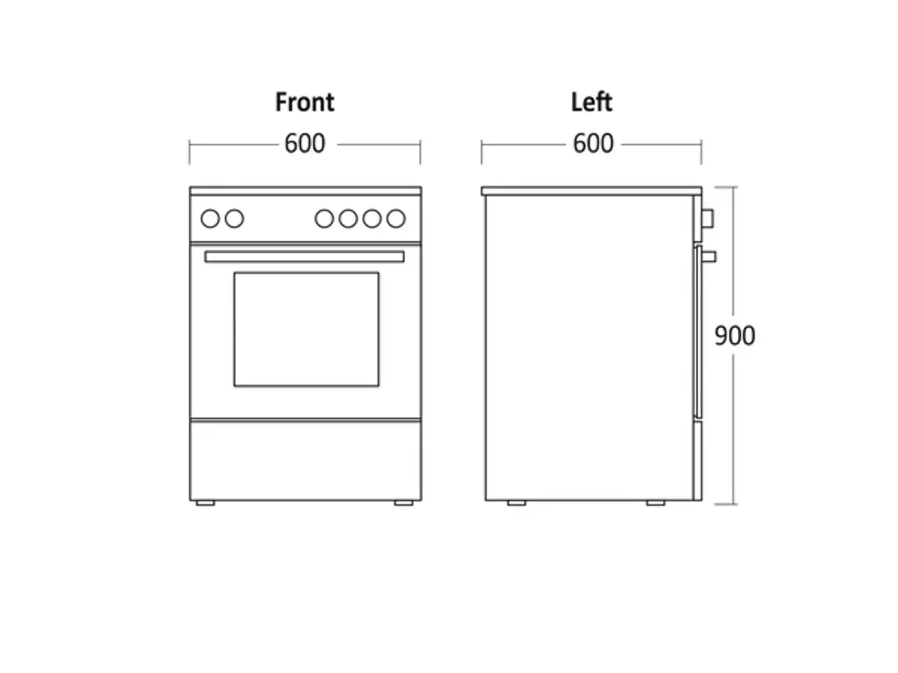 Billede 4 - Scandomestic Keramiske Komfur 900 x 600 x 585 mm