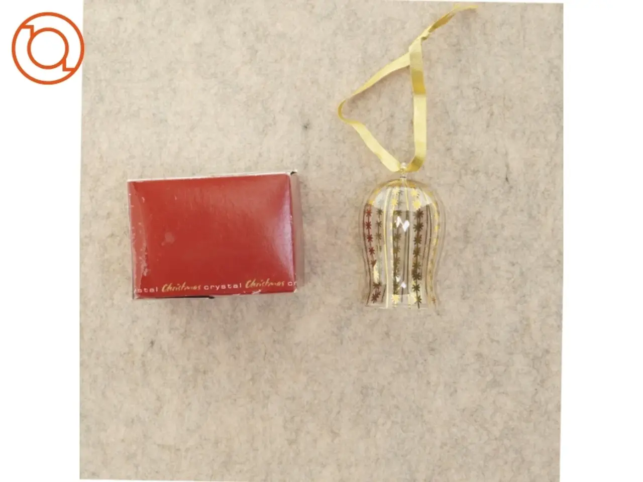 Billede 3 - Julepynt, Golden Christmas glasklokke fra Holmegaard (str. 9 x 7 cm)
