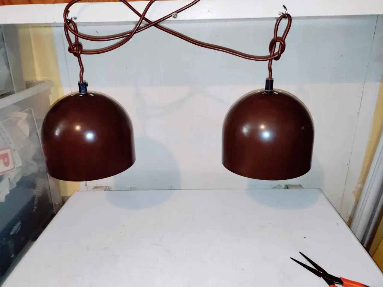 Billede 1 - 2 fine små brune lamper 
