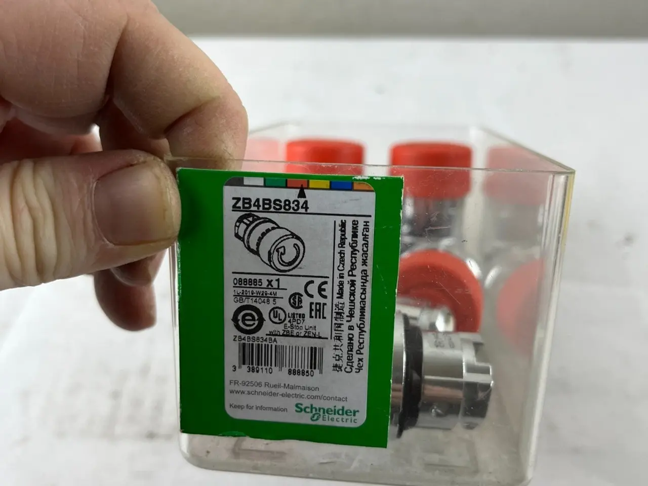 Billede 7 - 6x Schneider Electric ZB4BS834 Harmony XB4 Red 30