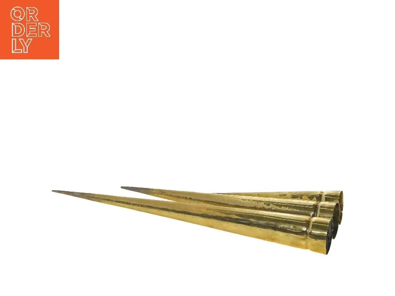 Billede 2 - 3 messing lysestager (str. 20x30x37 cm)