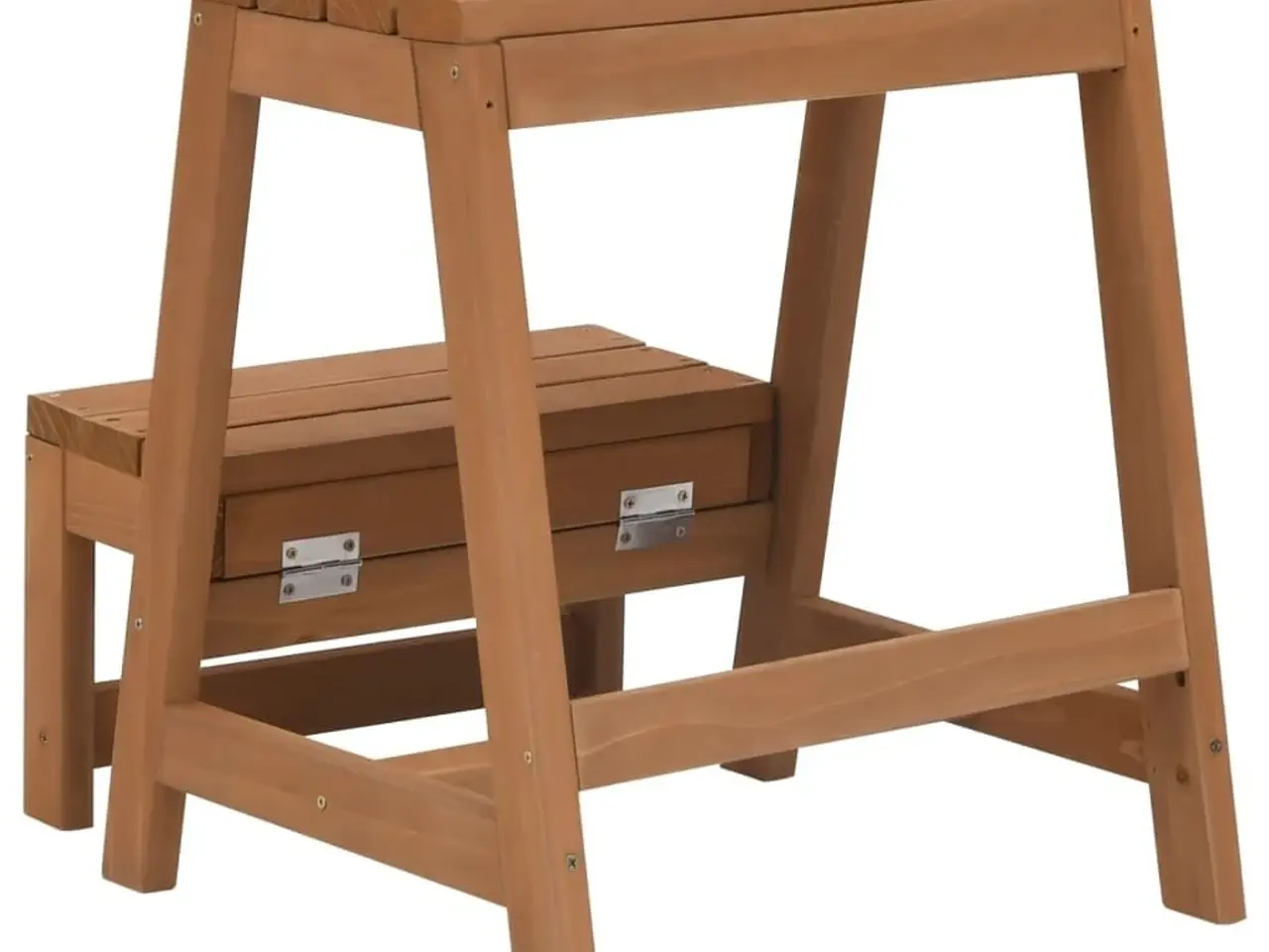 Billede 4 - Sammenklappelig trinstol i massivt fyrretræ - 39 × 38 × 45 cm