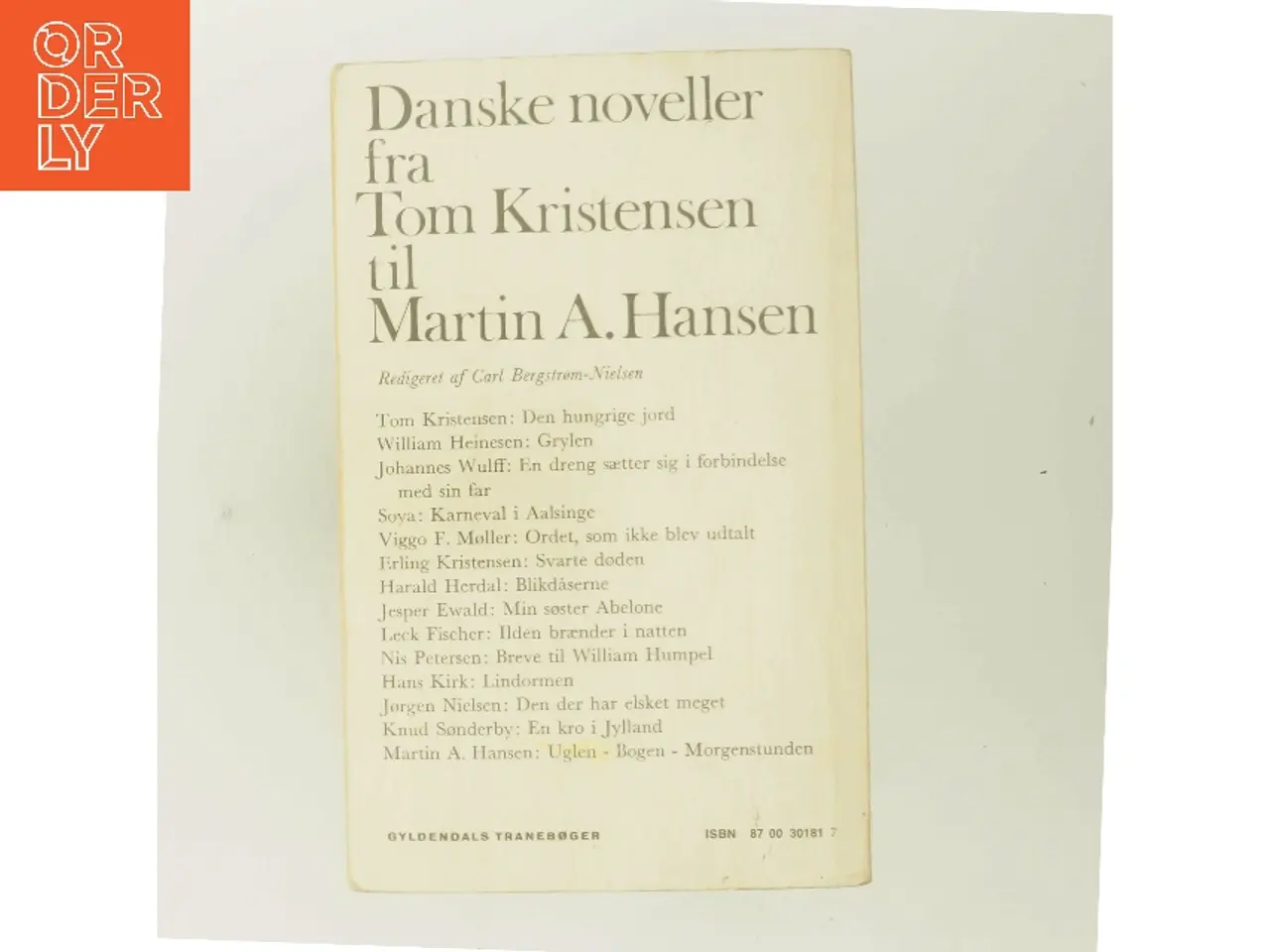 Billede 3 - Danske noveller fra Tom Kristensen til Martin A. Hansen (Bog)