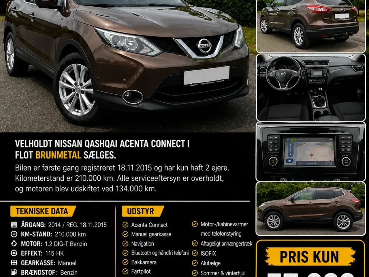 Billede 1 - 2014 Nissan Qashqai 1.2 dig-t acenta connect 5d
