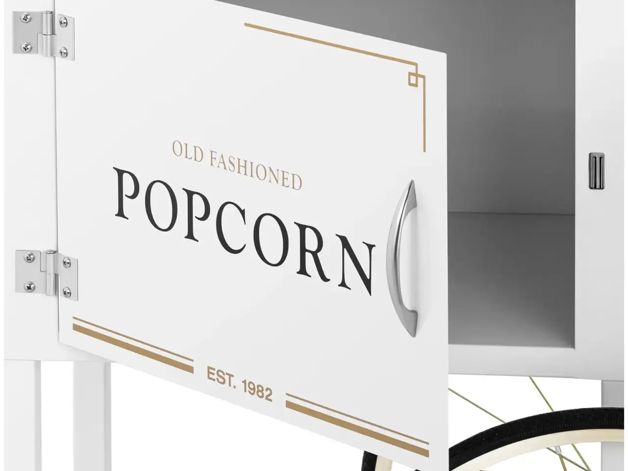 Billede 2 -  Vogn til popcornmaskine – hvid og guld