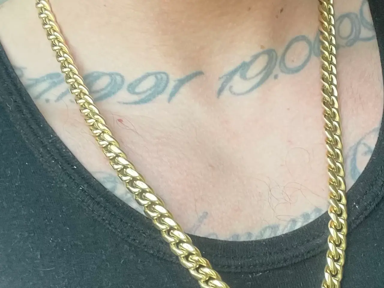 Billede 4 - 10mm 14kt goldfilled pansersæt med kasselås 