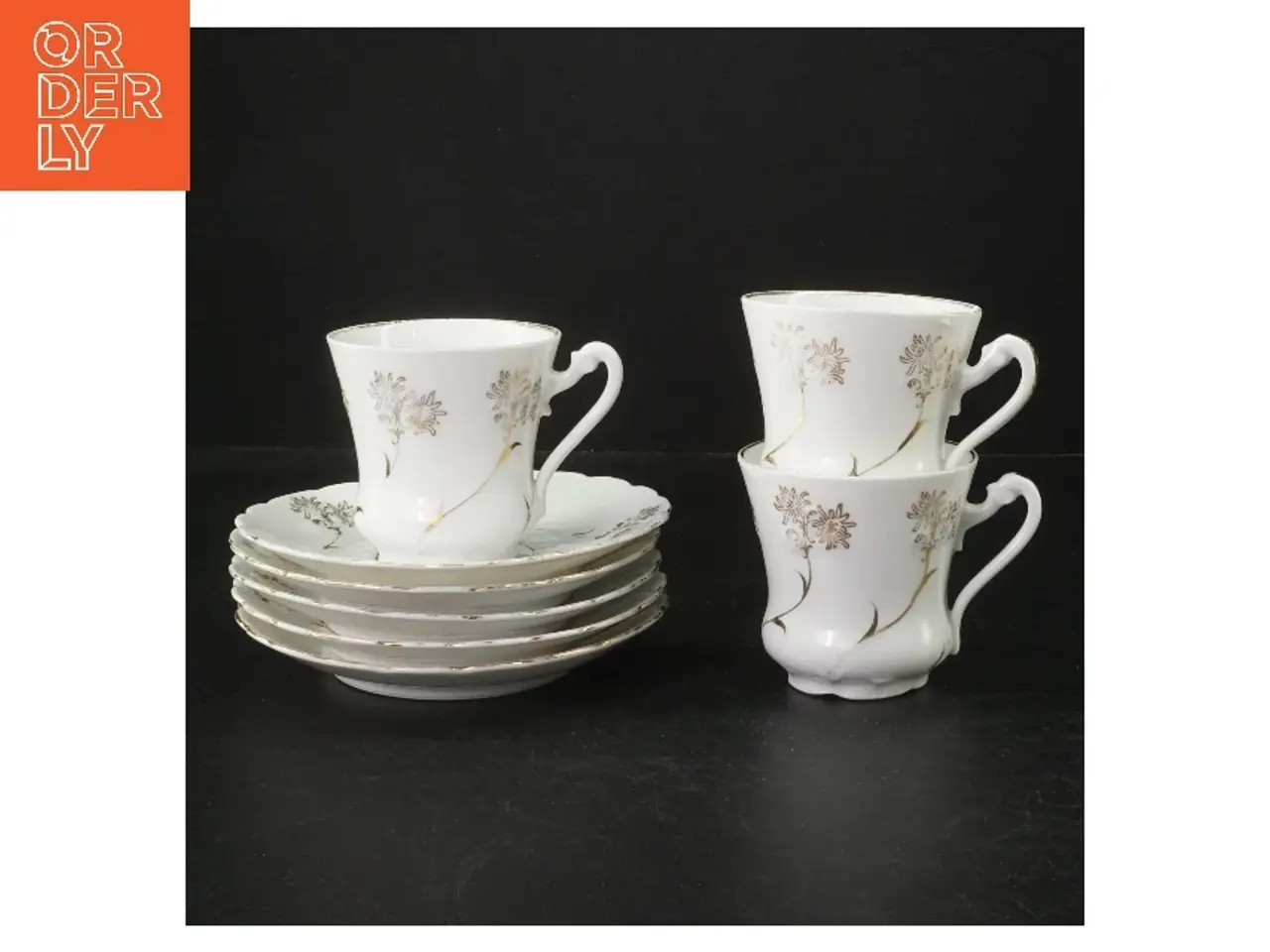 Billede 1 - Porcelæn tekopper med underkopper (str. Ø. 14 cm. h. 7 cm y. 7,5 cm)