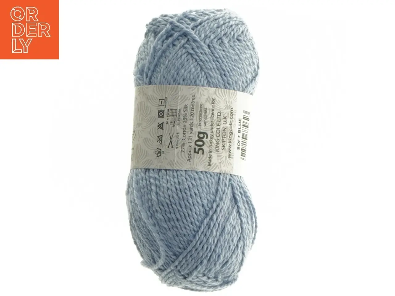 Billede 3 - King Cole garnnøgle, 120 m, blå fra Kingcole (str. 120 m cm)