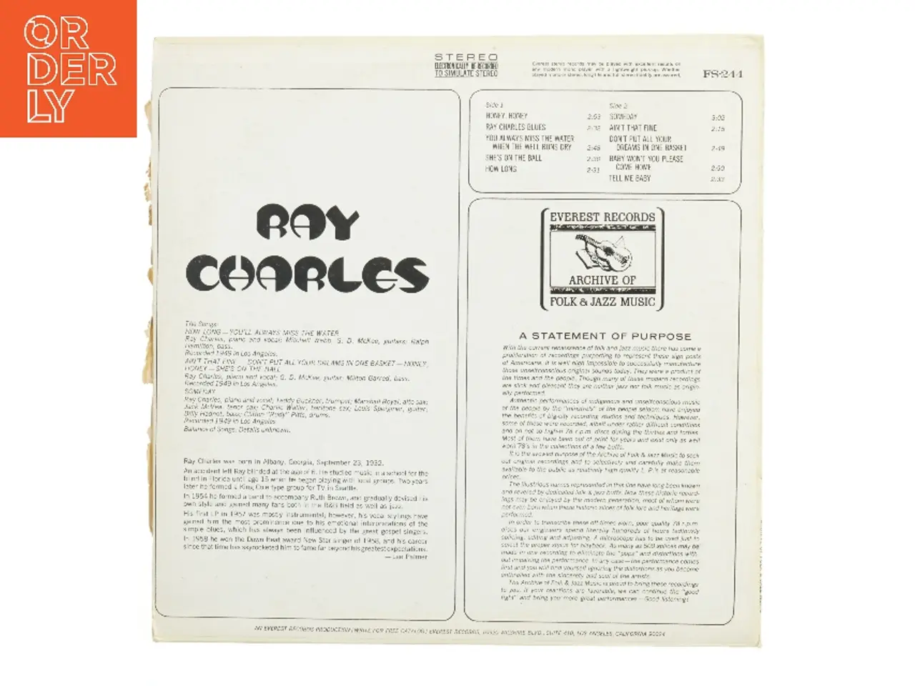 Billede 2 - Ray Charles vinyl album fra Everest Records