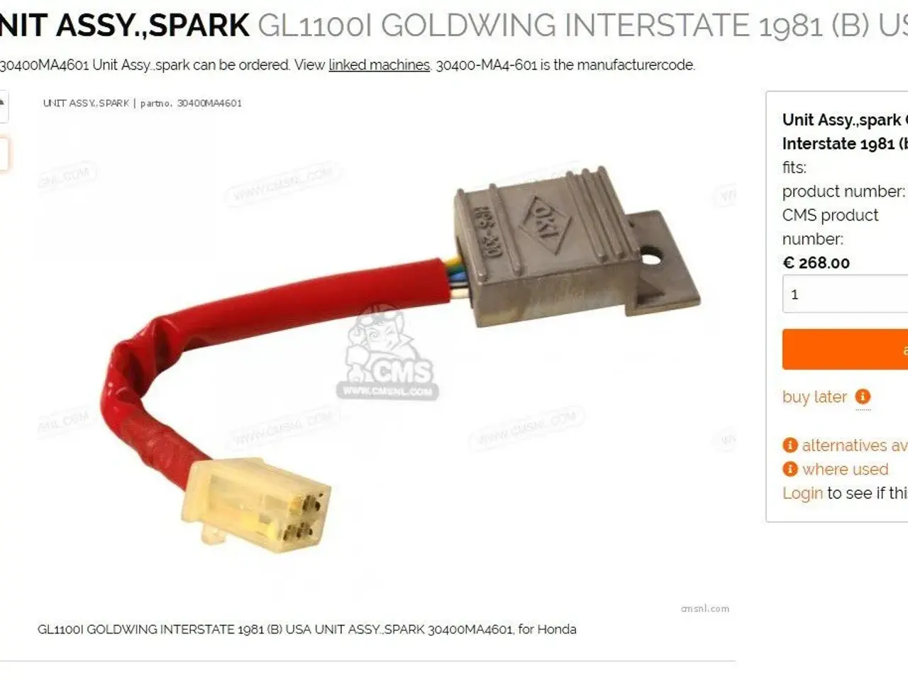 Billede 4 - CDI-moduler til Honda GL 1100 GoldWing