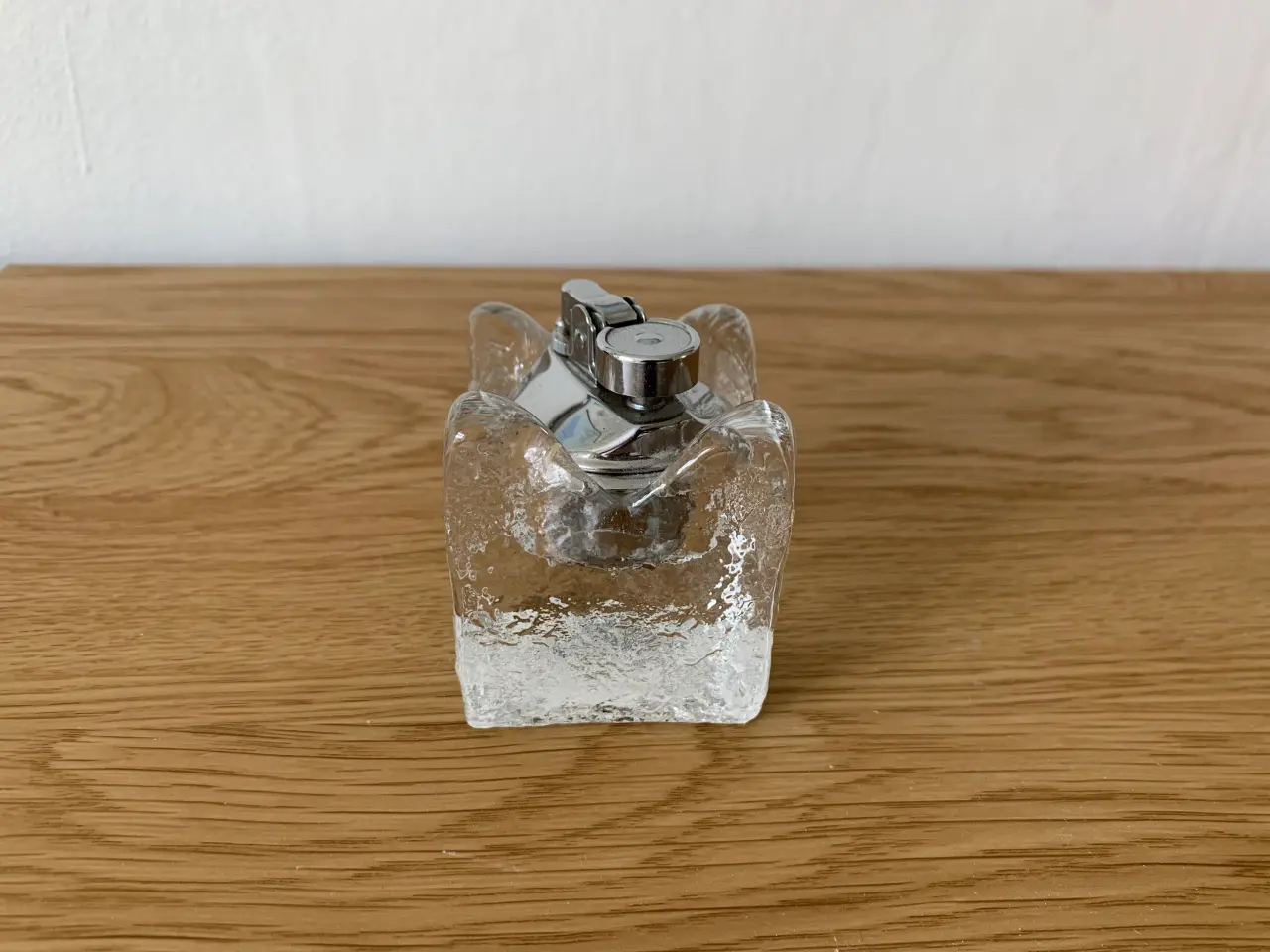 Billede 1 - Bordlighter i glas og stål, isklump, Koei Unicon