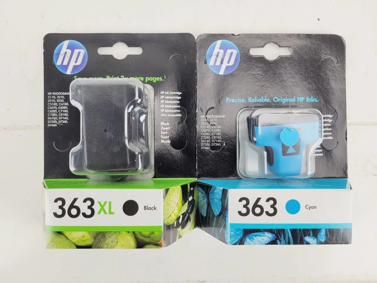 Billede 1 - HP 363XL printerblæk Sort og HP 363 Cyan