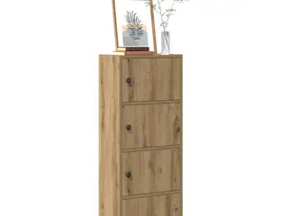 Bogreol med 4 låger 40 x 24 x 102 cm - kunsteg