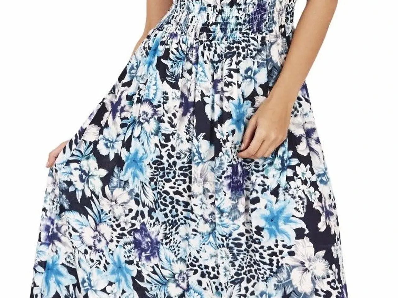 Billede 2 - Maxi i print blomster.Størrelse: 40/42.  i 2 Farv.